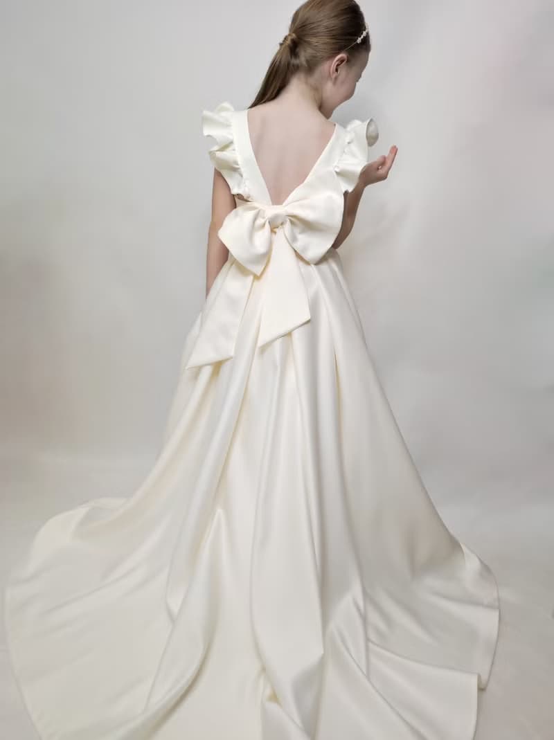 適合女孩參加婚禮 生日的時尚花朵禮服