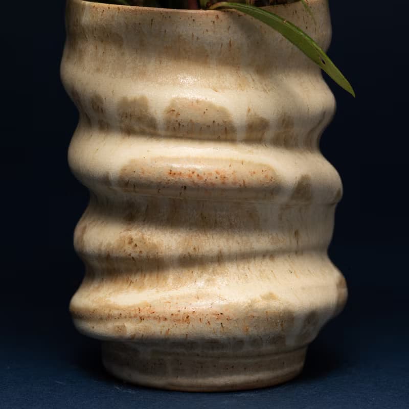 陶瓷花器 手拉坯扭扭花瓶