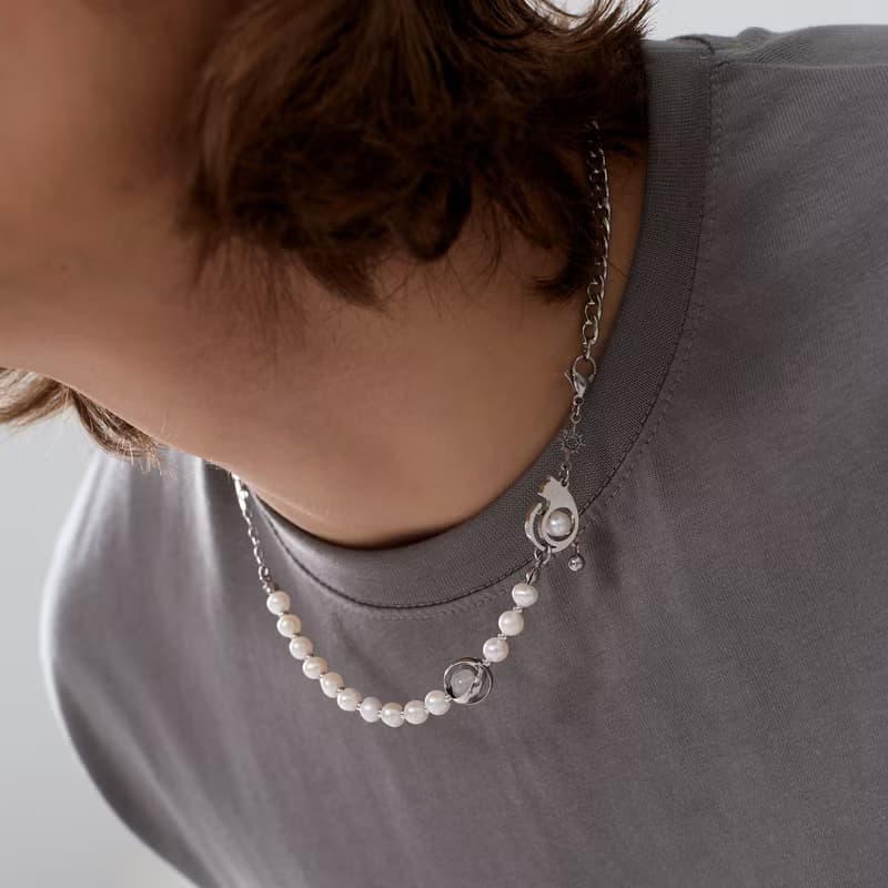 LunaWhisker 貓咪星辰喵珍珠項鍊手鍊兩用款