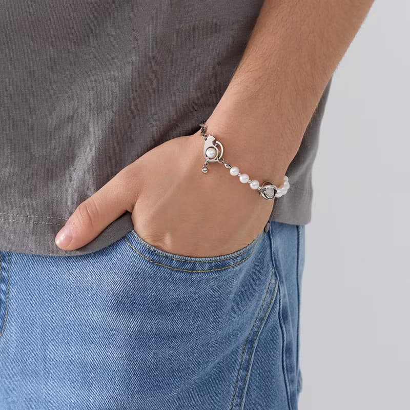 LunaWhisker 貓咪星辰喵珍珠項鍊手鍊兩用款