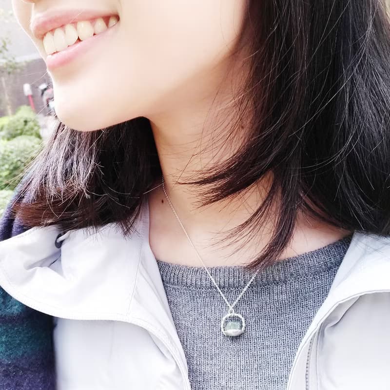 女子系 -花籃般的美夢 III- 海水藍寶項鍊 純銀手作