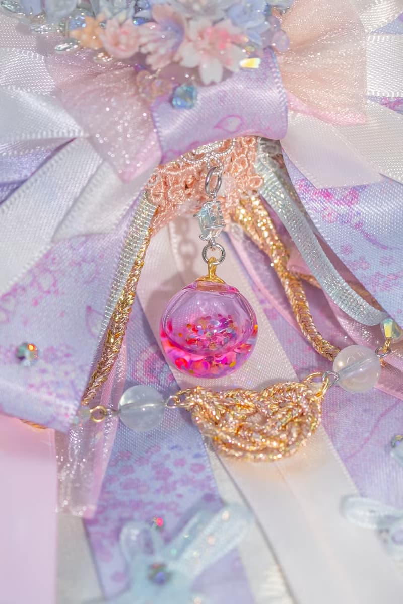 園遊花火彩繪絲帶兩用蝴蝶結髮夾