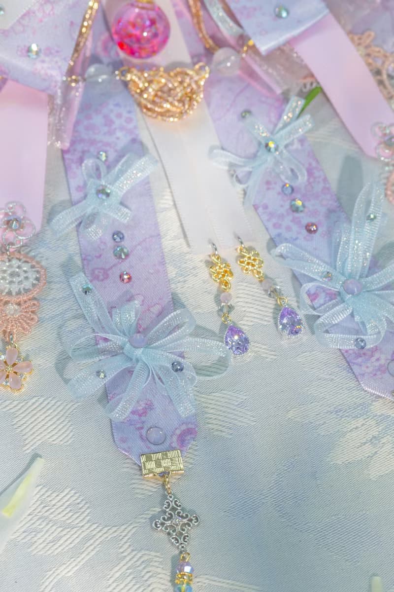 園遊花火彩繪絲帶兩用蝴蝶結髮夾