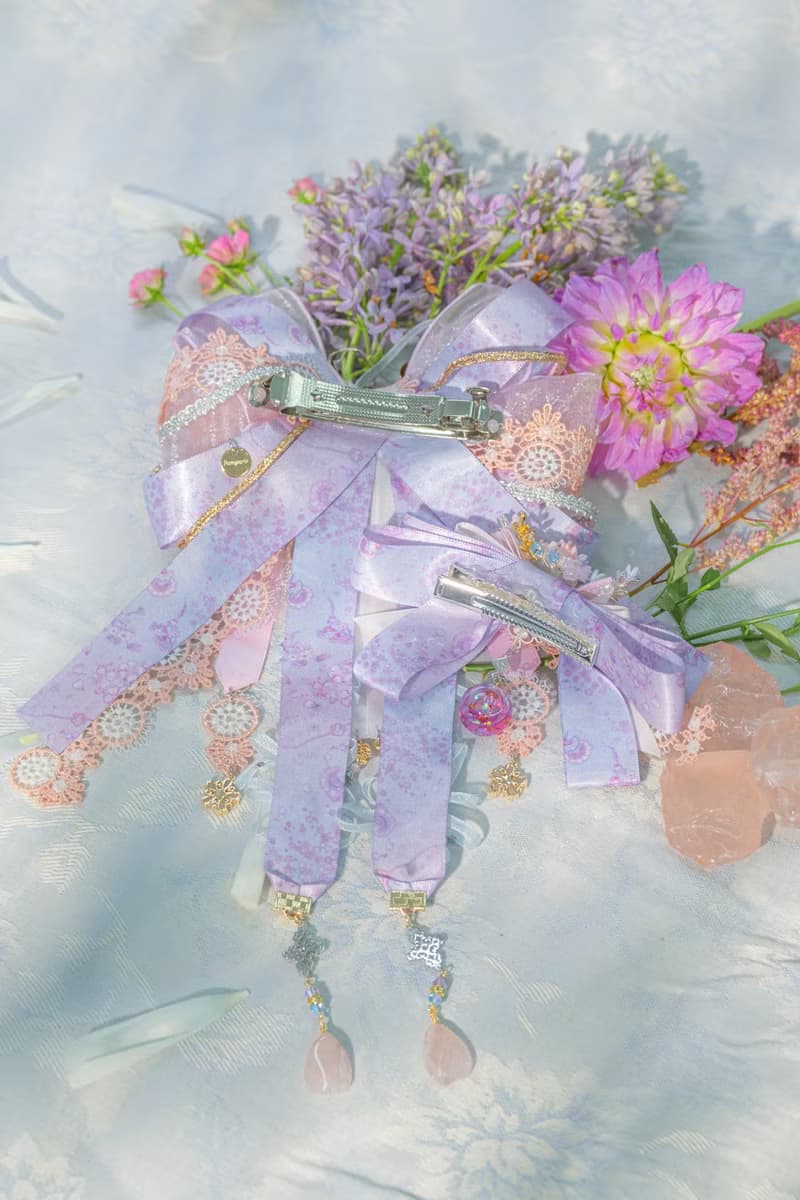 園遊花火彩繪絲帶兩用蝴蝶結髮夾