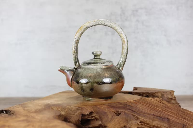 【送禮好物】180ml 柴燒重落灰 提樑茶壺 名家葉敏祥手作精品