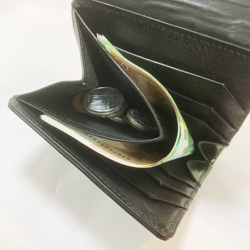 Cramy L字フラップウォレット　英国産ブライドルレザー　Green×日本産仔牛革　Black
