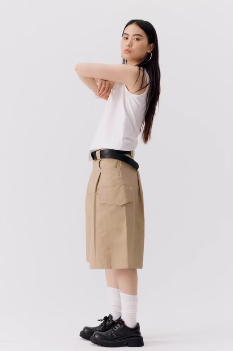 日系復古 中性寬鬆短褲