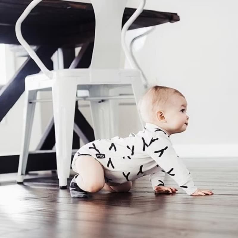 Moi Kids 冰島有機棉童裝包屁衣2歲白