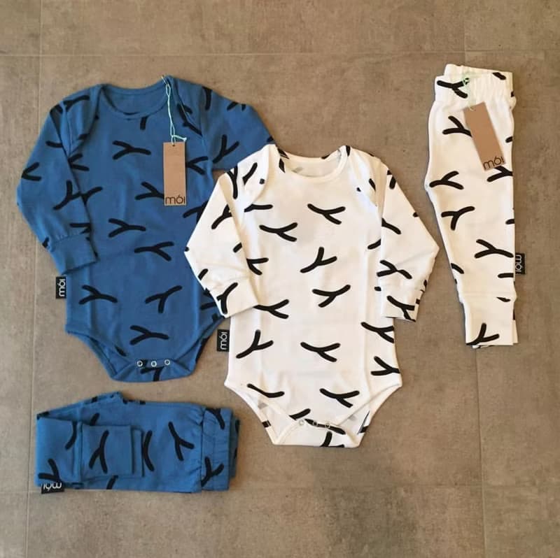 Moi Kids 冰島有機棉童裝包屁衣2歲白