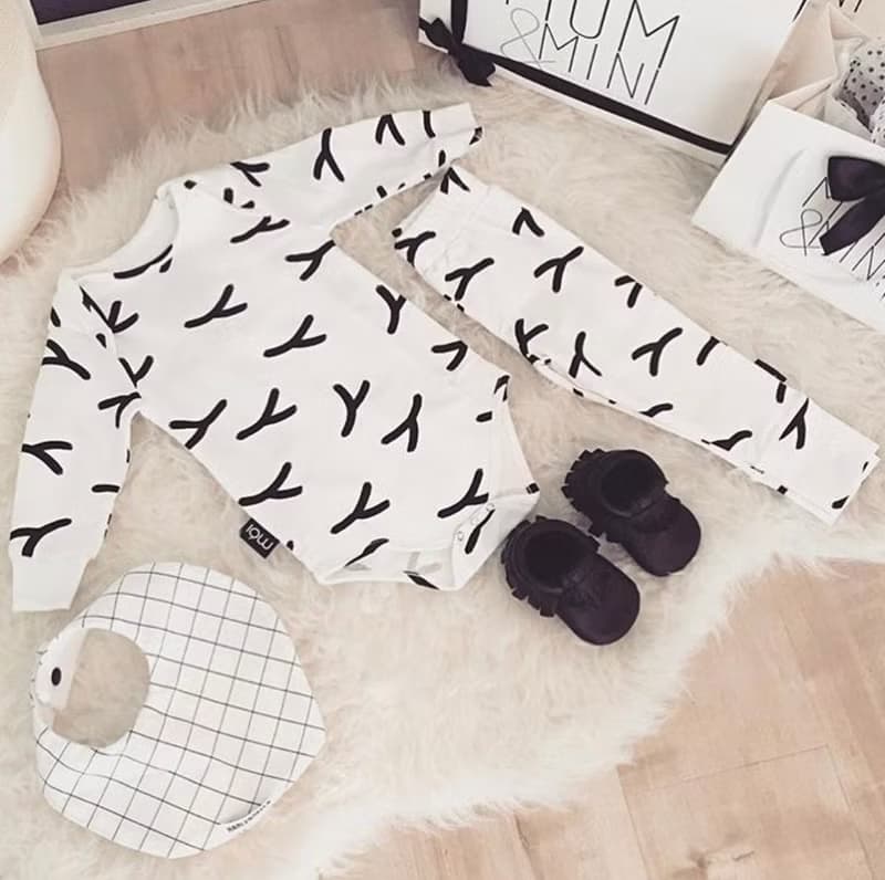 Moi Kids 冰島有機棉童裝包屁衣2歲白