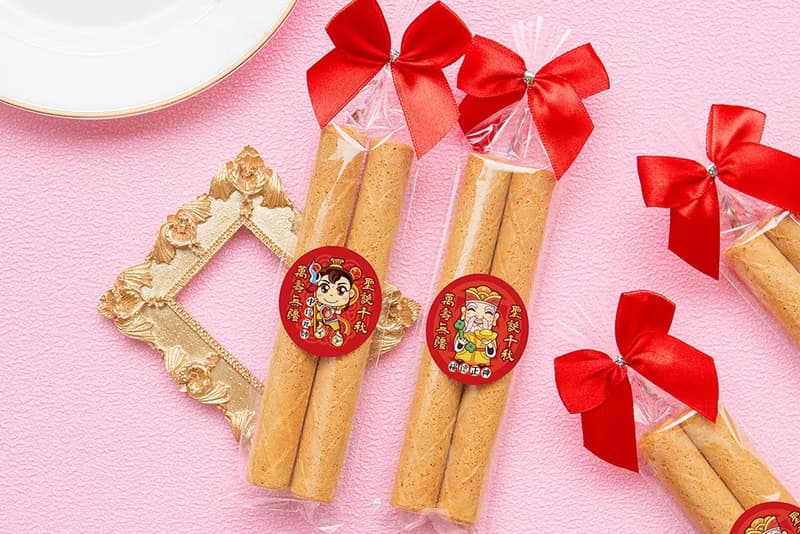 Q版神明祝壽 日式蛋捲 (滿百份免費印名字) 貼紙 禮物 伴手禮 財