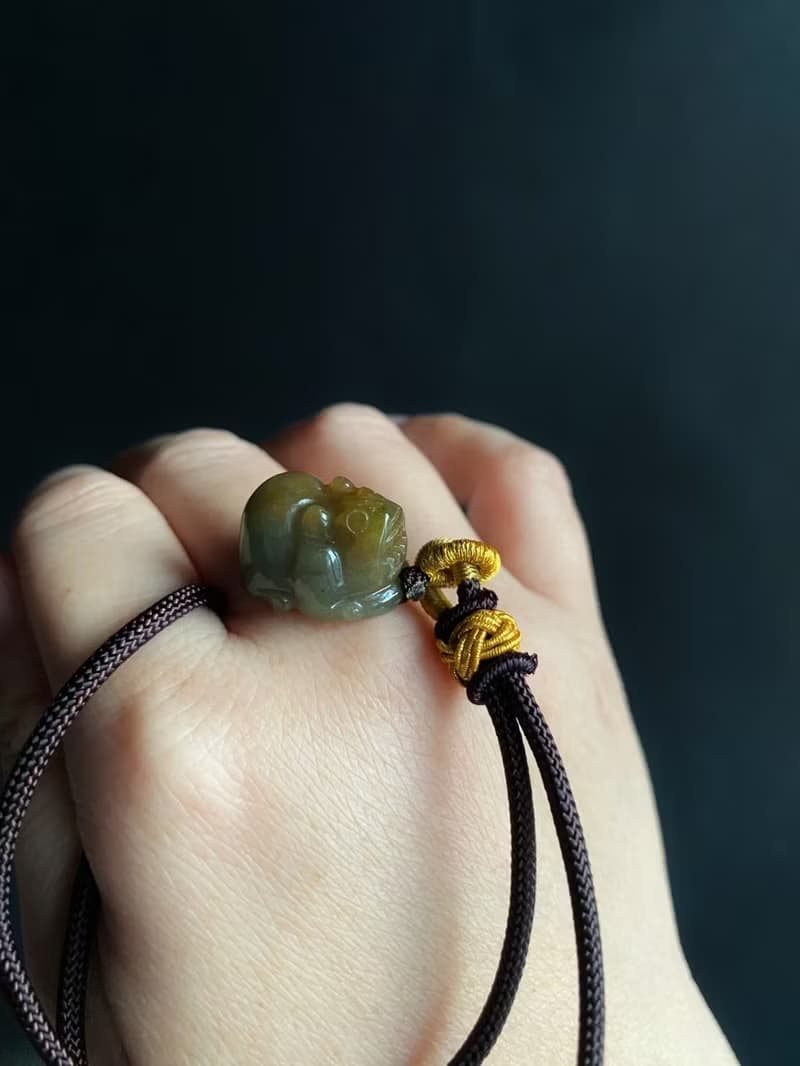 天然緬甸玉 翡翠 紅翡 招財 貔貅 護主 玉墜 項鍊 禮物 長輩禮