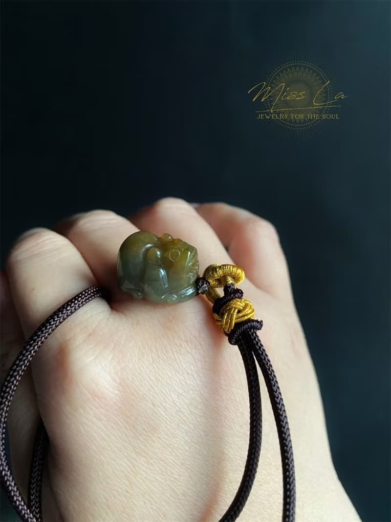 天然緬甸玉 翡翠 紅翡 招財 貔貅 護主 玉墜 項鍊 禮物 長輩禮