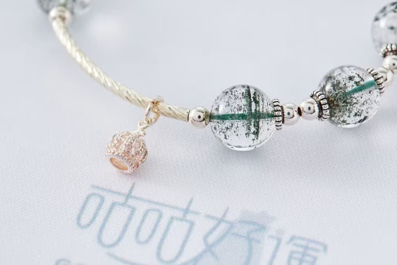 大展鴻圖滿天星綠幽靈S925銀手鍊、(含開光)貴人、招財運、防小人