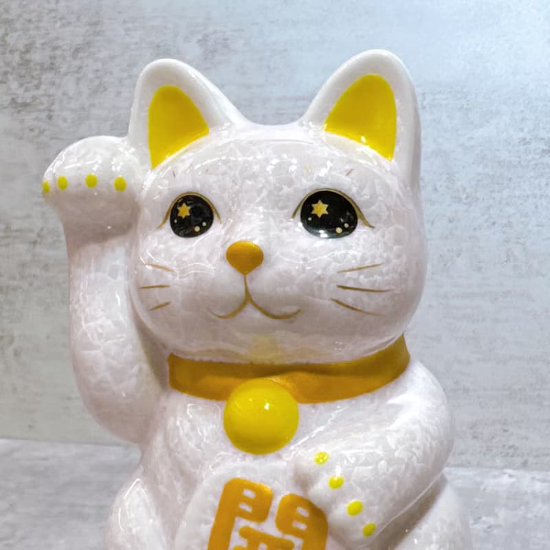 【晶桃迎祥】日本清水燒招財貓 | 花結晶 粉 - 開運 右