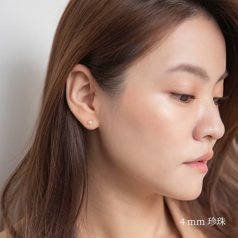 日本Akoya單顆珍珠耳環 3 - 6 mm