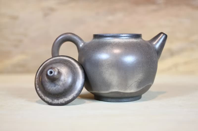 【送禮好物】天目釉柴燒茶壺 名家葉敏祥手工作品