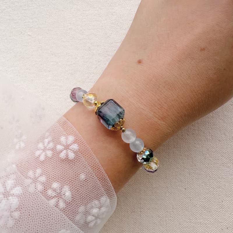 海的自由 / 丹泉石手鍊 海藍寶手鍊 天然石手串 天河石手鍊 白水