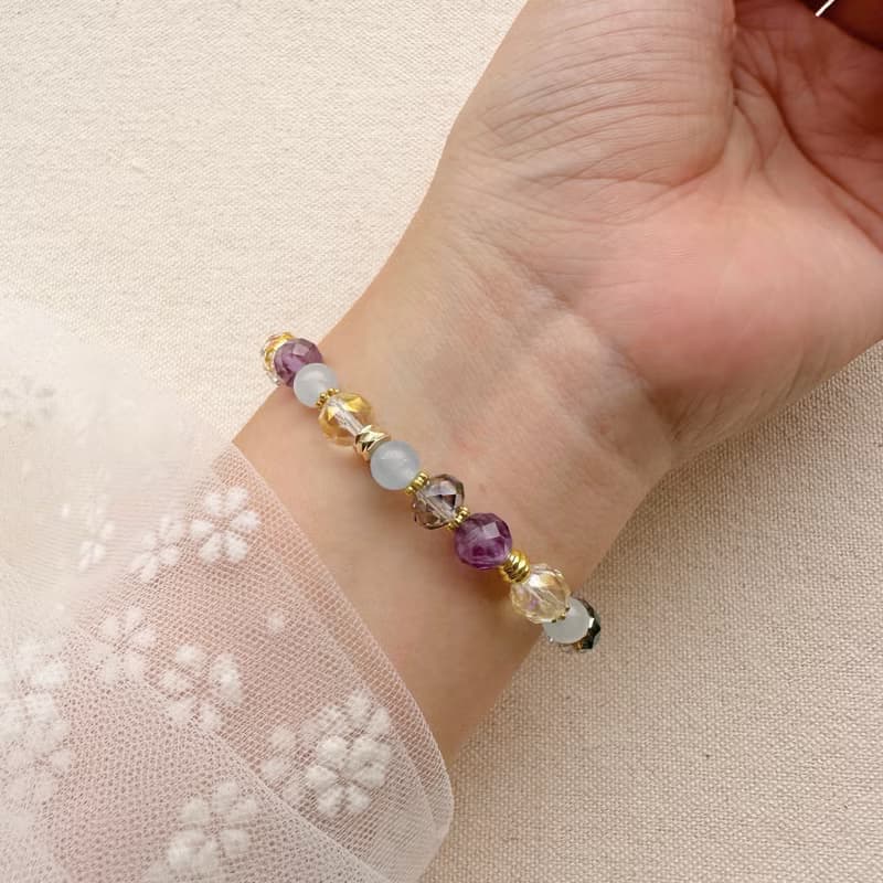 海的自由 / 丹泉石手鍊 海藍寶手鍊 天然石手串 天河石手鍊 白水