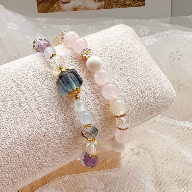 海的自由 / 丹泉石手鍊 海藍寶手鍊 天然石手串 天河石手鍊 白水