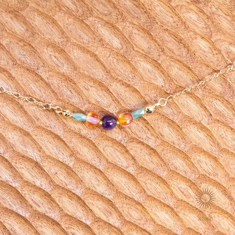 【秋綻/Autumn Breeze】增進睡眠品質紫水晶| 天然石項鍊