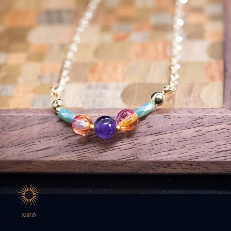 【秋綻/Autumn Breeze】增進睡眠品質紫水晶| 天然石項鍊