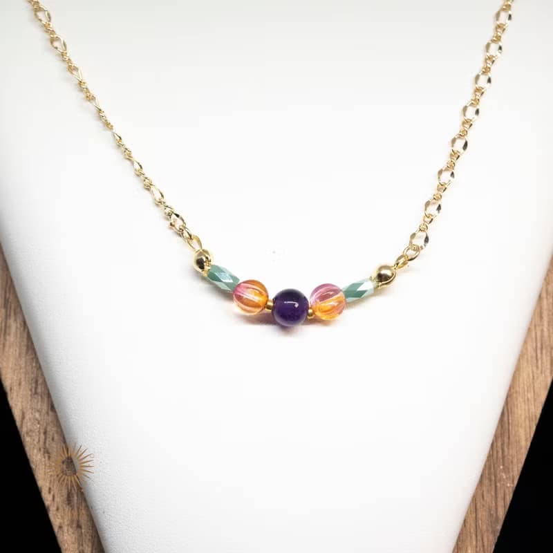 【秋綻/Autumn Breeze】增進睡眠品質紫水晶| 天然石項鍊