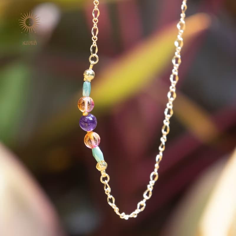 【秋綻/Autumn Breeze】增進睡眠品質紫水晶| 天然石項鍊