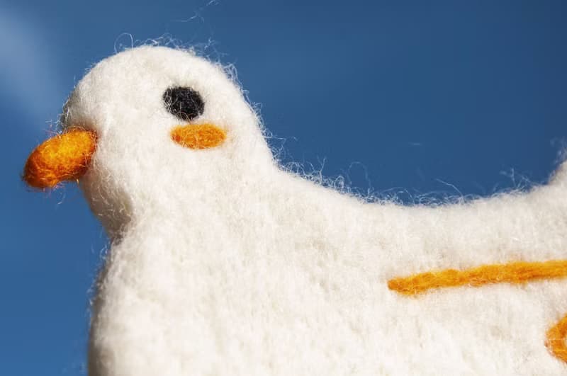 情人節禮物 聖誕交換禮物 森林系羊毛氈杯墊 動物杯墊-鴨子吸水墊