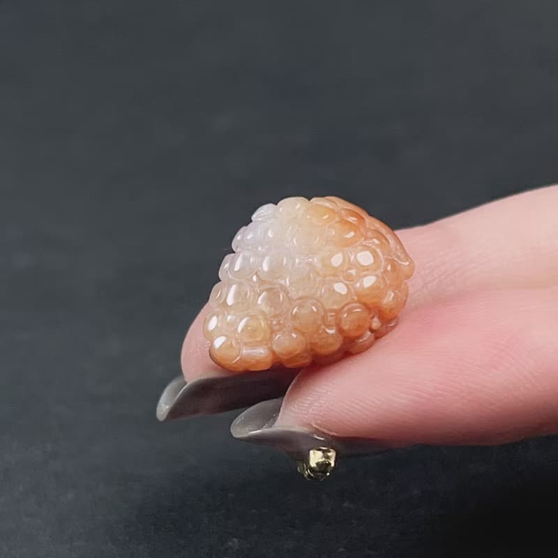 【限時優惠】飄紅翡翡翠葡萄吊墜 | 天然A貨翡翠 | 送禮