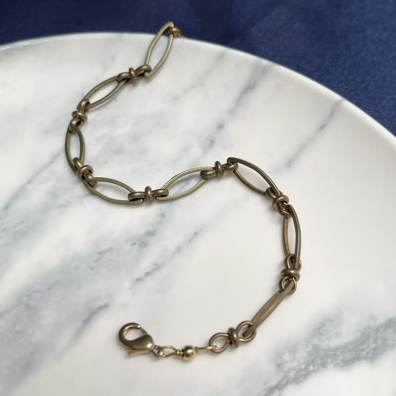 老林雜貨 | 黃銅蕾花手鍊