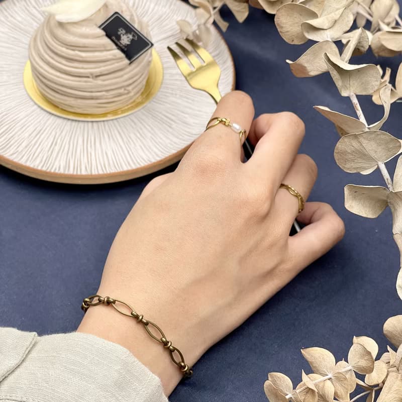 老林雜貨 | 黃銅蕾花手鍊