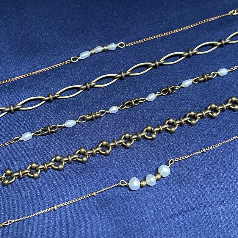 老林雜貨 | 黃銅蕾花手鍊