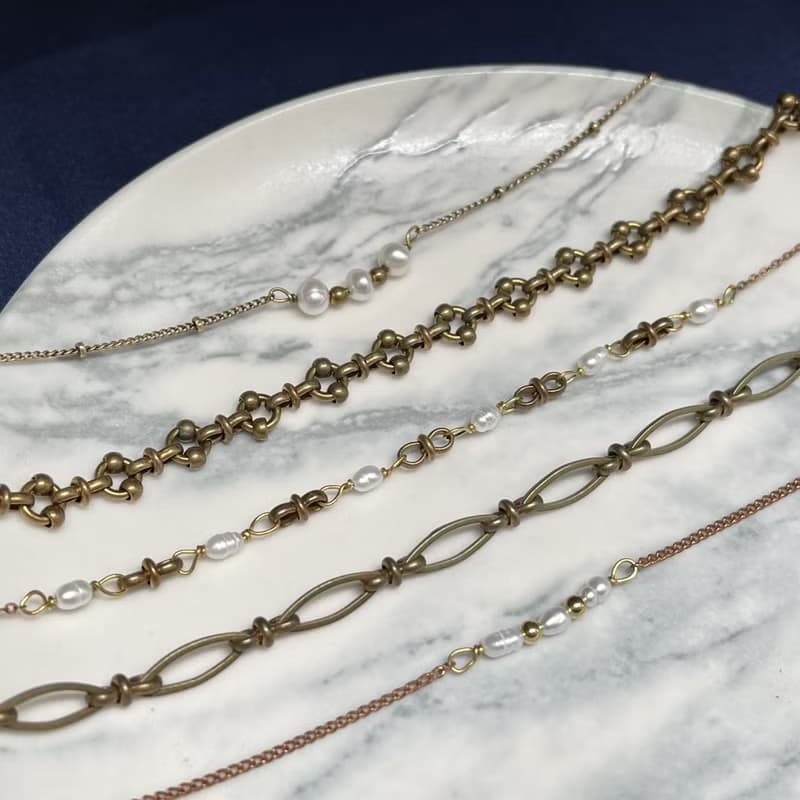 老林雜貨 | 黃銅蕾花手鍊