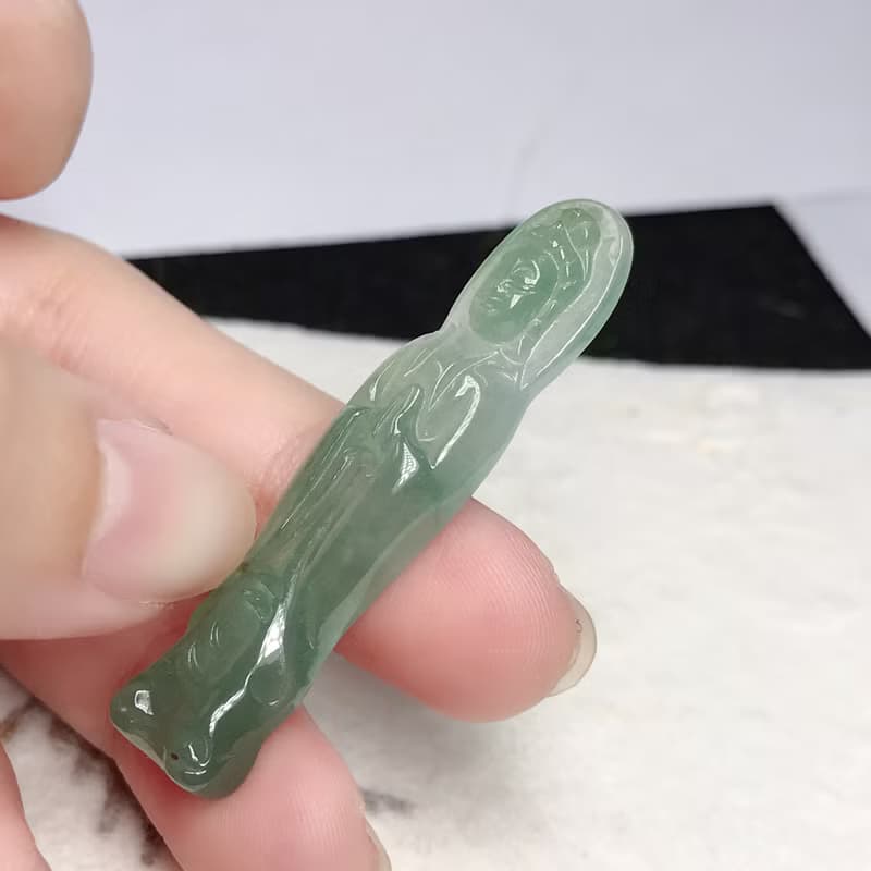 冰綠翡翠合掌觀音菩薩項鍊 | 天然緬甸玉翡翠A貨 | 送禮