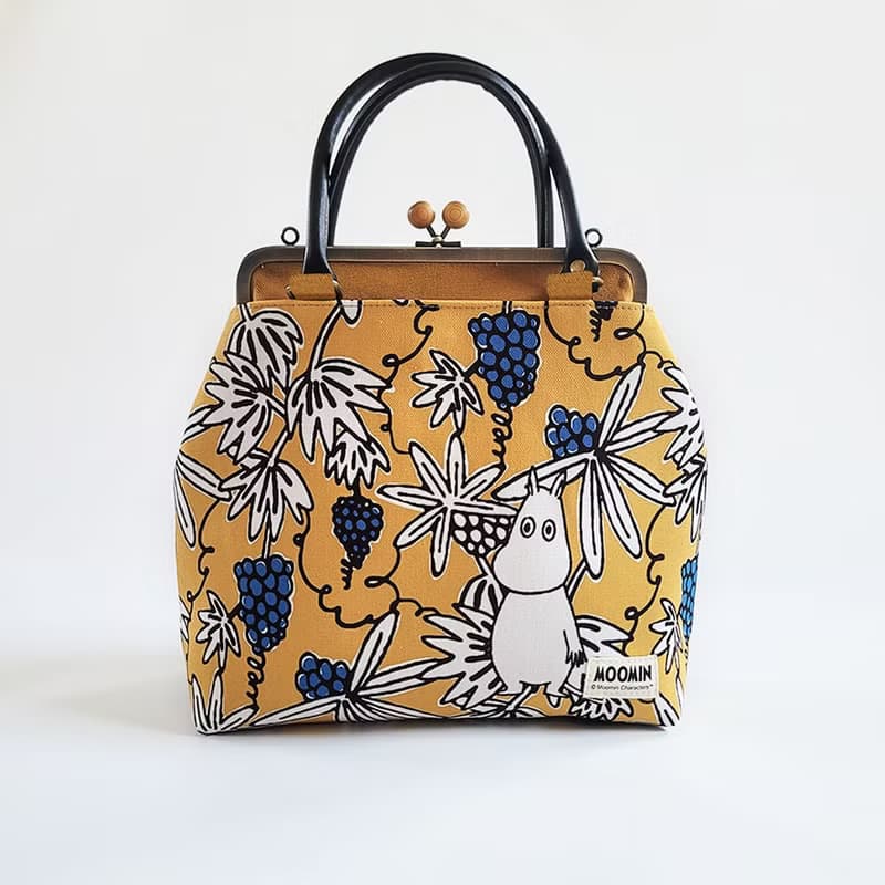 【Pinkoi x Moomin】姆明  塗鴨 3用大口金包 手提包 -黃 台灣製