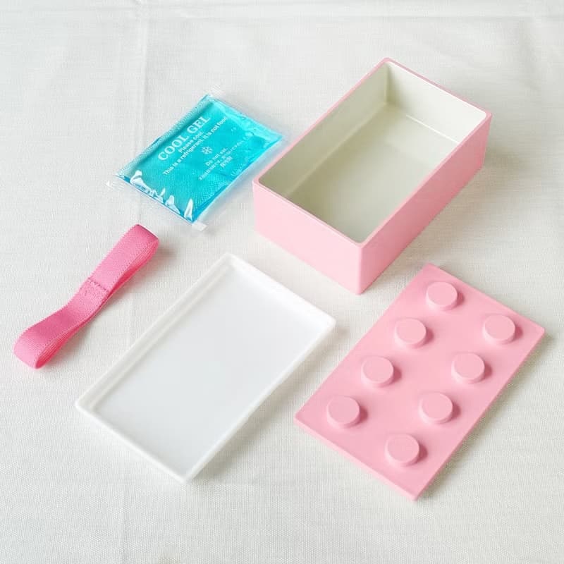 P:BLOCK 兒童 便當盒 積木造型 禮物 環保 便當 食物袋 野餐 日本