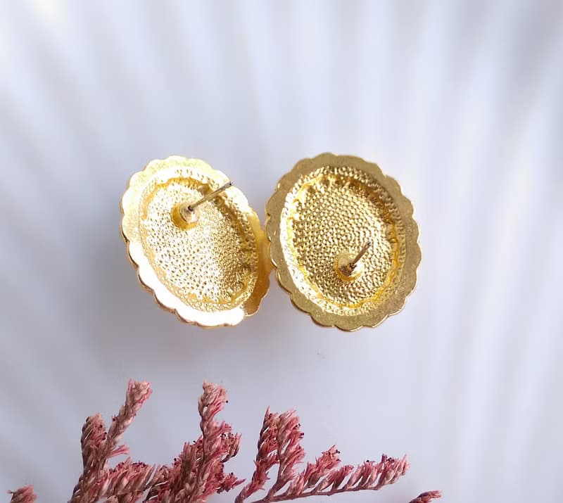 Vintage Jewelry 西洋古董飾品 氣質橢圓仿珠 知性美  針式耳環
