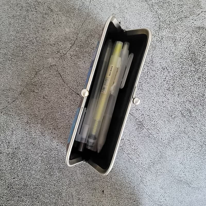 口金包 筆袋 眼鏡盒 墨鏡套 鉛筆盒 學生文具 防潑水 - 珍珠奶茶
