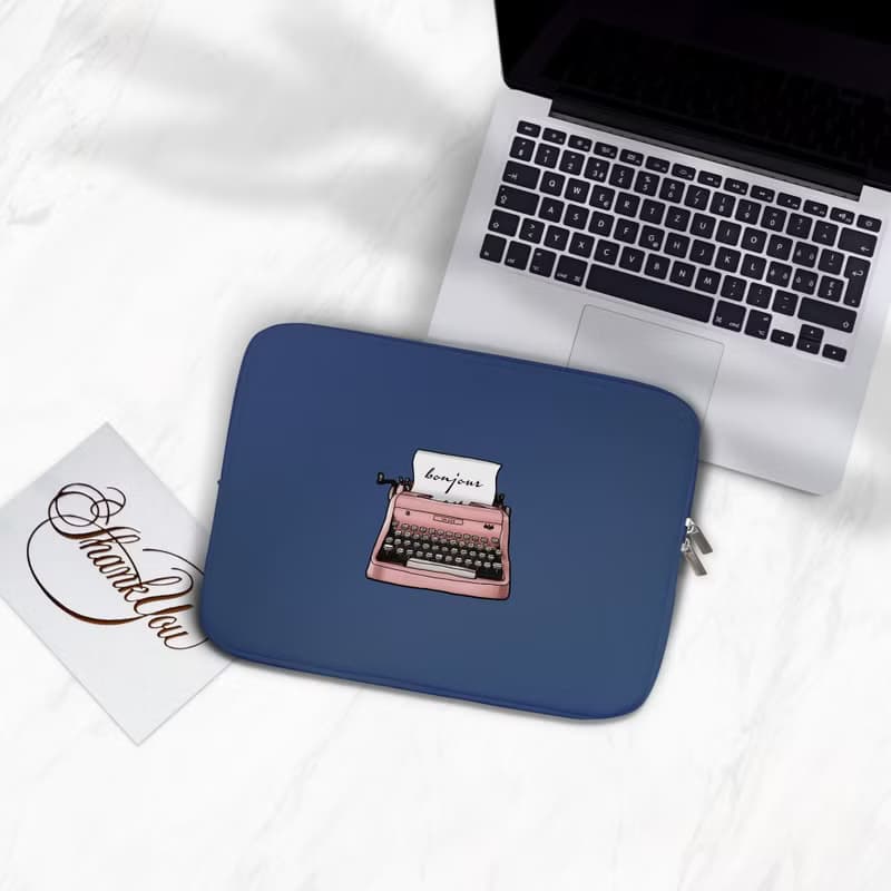 【筆電包】復古打字機 插畫設計 iPad MacBook 平板收納包 電腦包