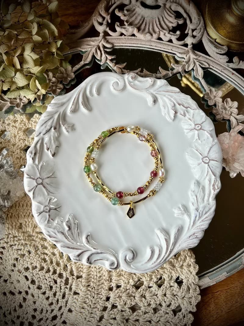 -少女加冕之禮-天然水晶手鏈/黃銅手鍊