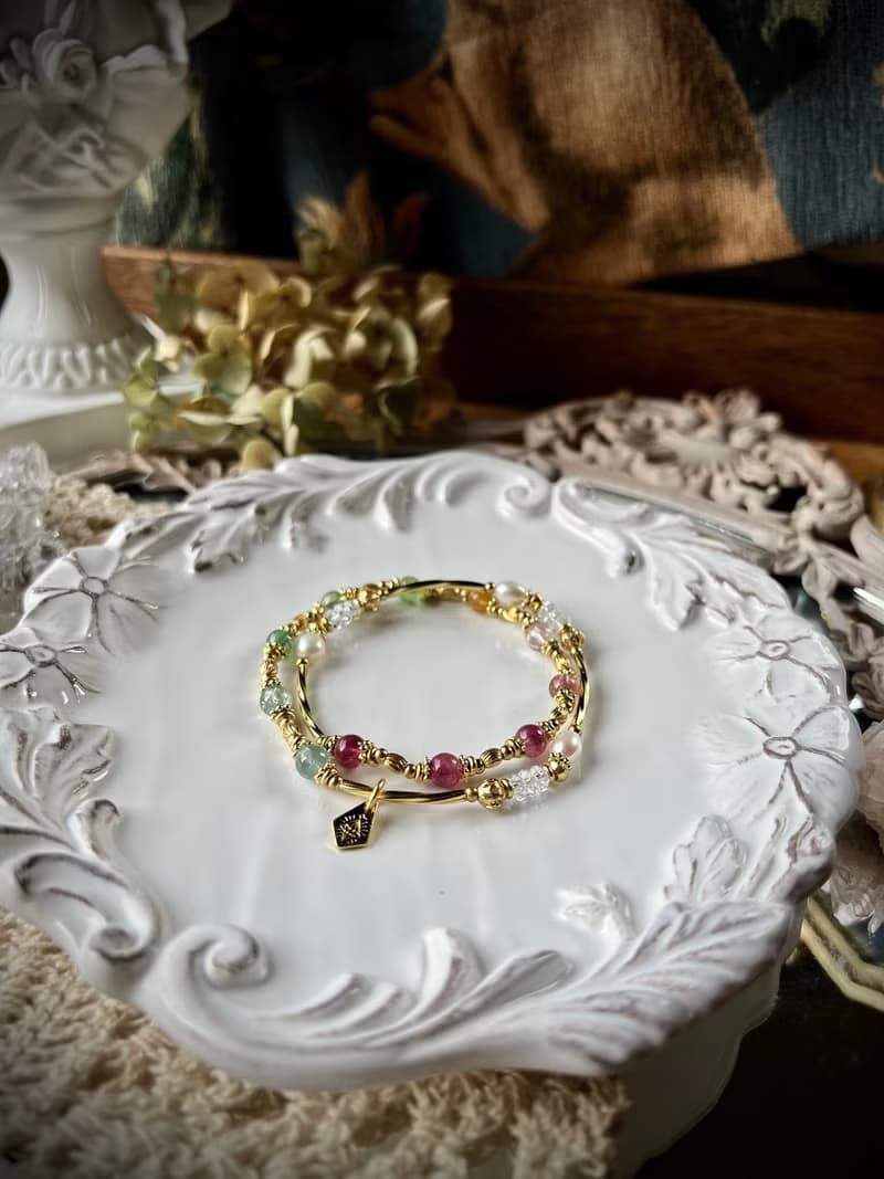 -少女加冕之禮-天然水晶手鏈/黃銅手鍊