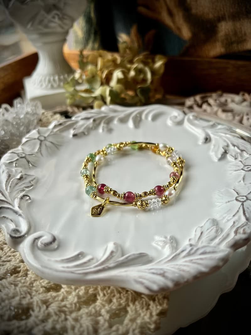 -少女加冕之禮-天然水晶手鏈/黃銅手鍊