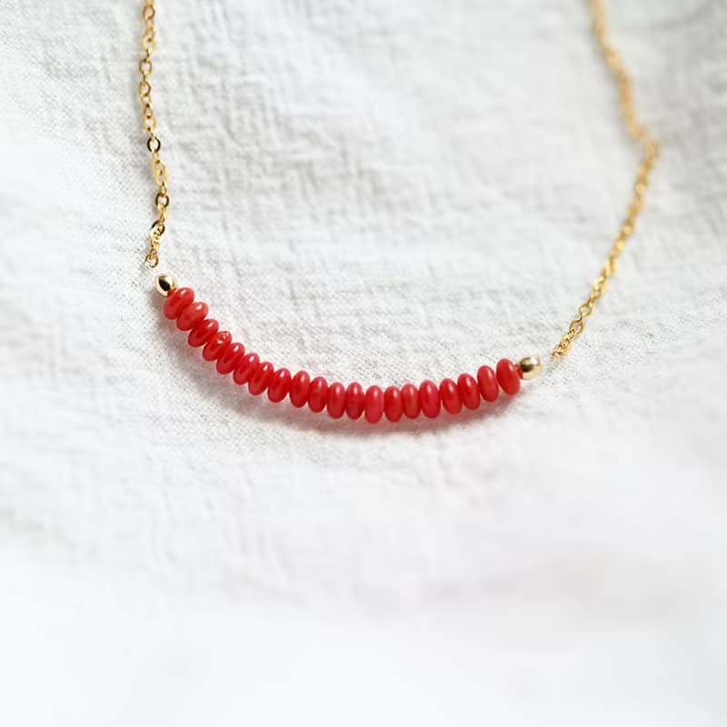 運気を上げる　コーラル 赤サンゴのアンクレット 3月の誕生石