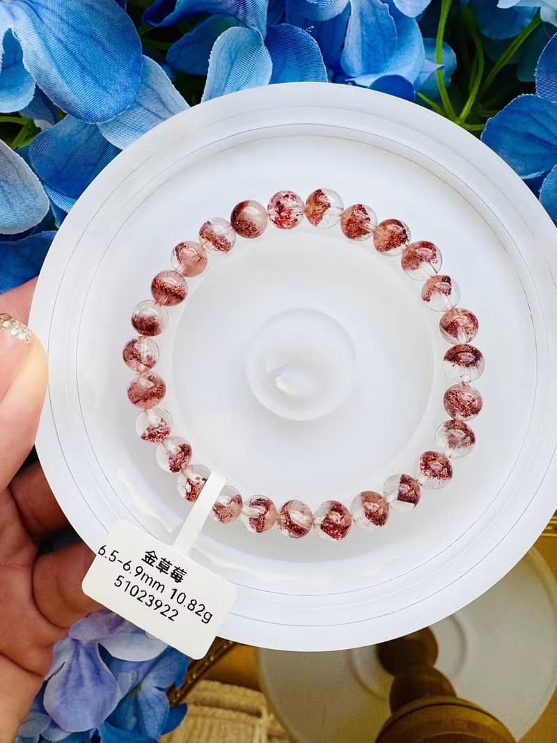 天然小精品招財塔型超七金草莓6.5-6.9mm10.82g貴人運桃花事業