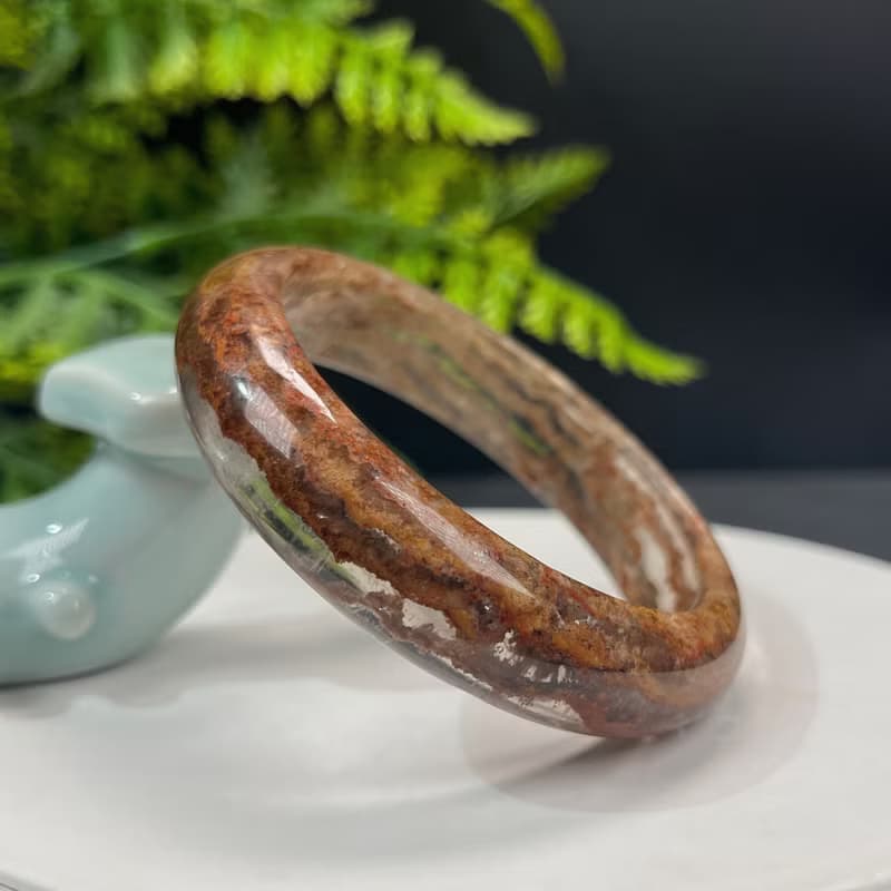 高檔 四季幽靈水晶手鐲 56MM 冰透千層異象石英手環 豐盛能量包容