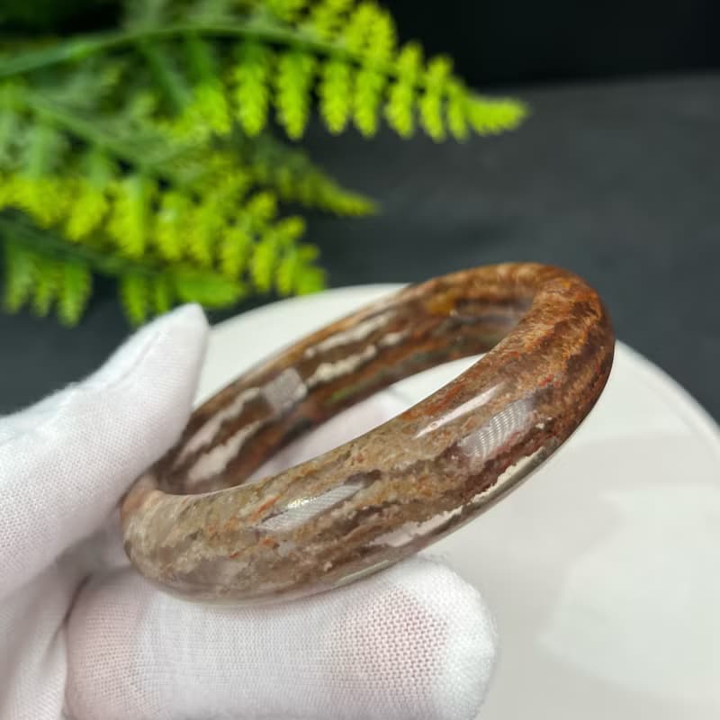 高檔 四季幽靈水晶手鐲 56MM 冰透千層異象石英手環 豐盛能量包容