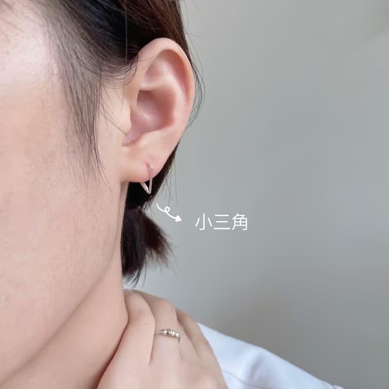 │簡約│極簡幾何 • 個性耳針 • 純銀耳環 • 可碰水 • 抗過敏
