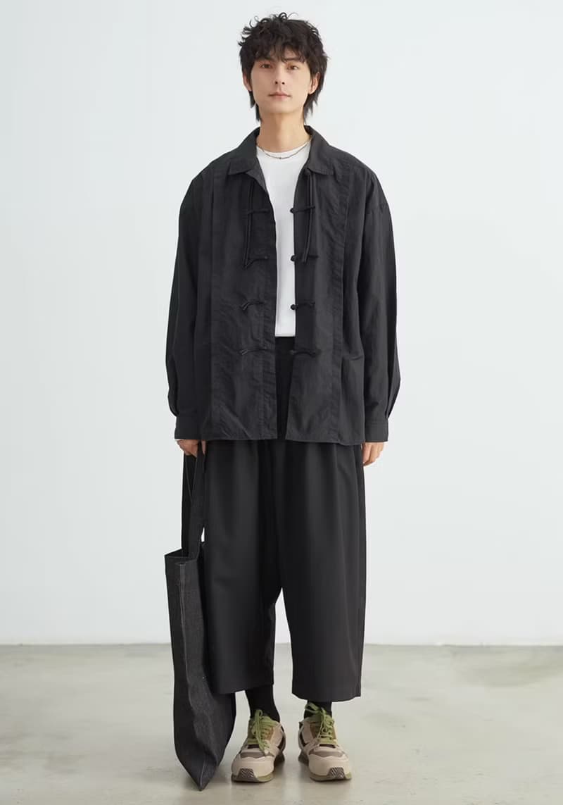 如少年 新中式盤扣長袖襯衫