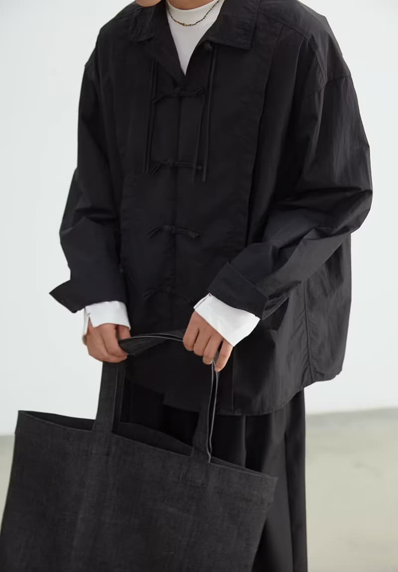 如少年 新中式盤扣長袖襯衫